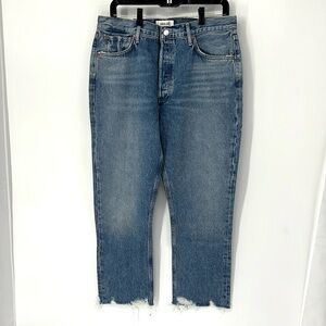 Agolde High Rise Jeans - Classic Blue